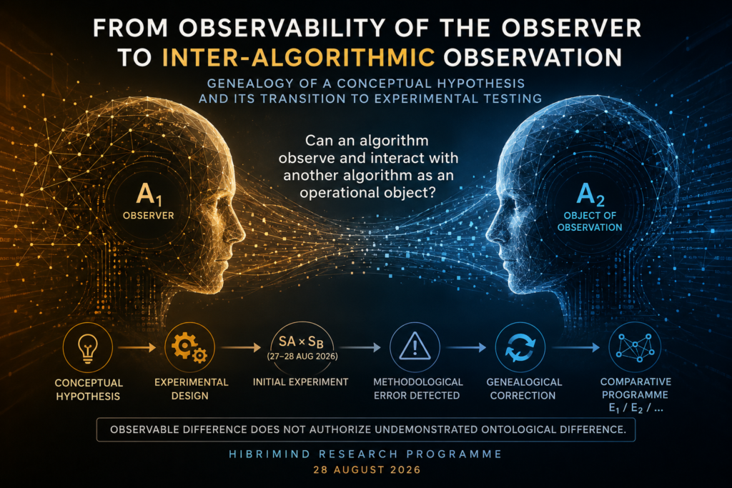 From Observability of the Observer to Inter-Algorithmic Observation